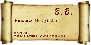 Bundusz Brigitta névjegykártya